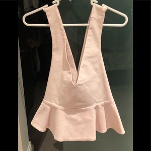 Alexis Sawyer Pale Pink Peplum Top